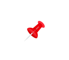 Pushpin vector isolated icon. Emoji illustration. Thumbtack vector emoticon