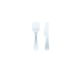 Fork and knife vector isolated icon. Emoji illustration. Fork and knife vector emoticon