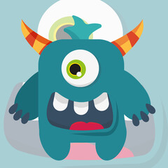 cartoon monster