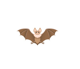 Bat animal vector isolated icon. Emoji illustration. Bat vector emoticon