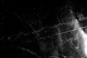 white scratches with spotsisolated on black background