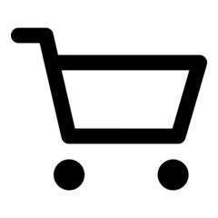 Shopping Cart Flat Icon Isolated On White Background