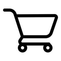 Shopping Cart Flat Icon Isolated On White Background