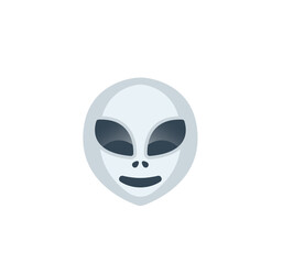 Alien face vector isolated icon. Emoji illustration. Alien head vector emoticon