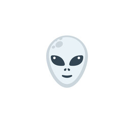Alien face vector isolated icon. Emoji illustration. Alien head vector emoticon