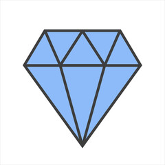 diamond icon on white background. valentine's day gift
