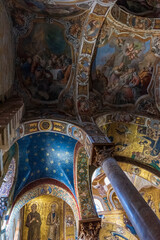 Obraz premium L'interno della chiesa di Santa Maria dell'Ammiraglio, città di Palermo IT 