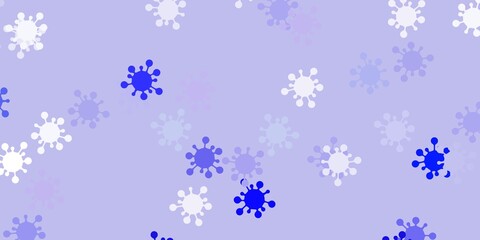 Light purple vector template with flu signs.