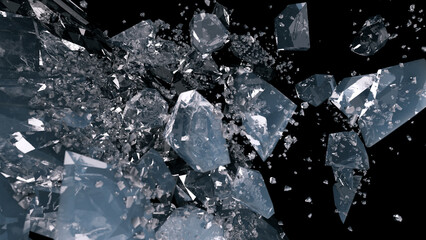 Abstract background of ice pieces