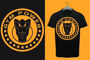 Gym Power T-Shirt Design | gym t-shirt design images - adobe stock