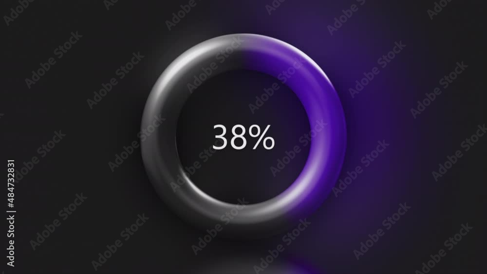Aufkleber ring with luminous loading line. motion. luminous loading ring with percentages. percentage of load 
