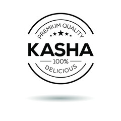 Obraz premium Creative (Kasha) logo, Kasha sticker, vector illustration.