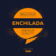 Creative (Enchilada) logo, Enchilada sticker, vector illustration.