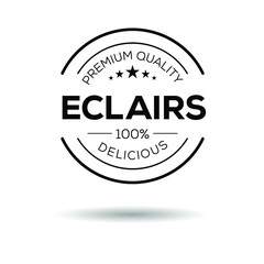 Creative (Eclairs) logo, Eclairs sticker, vector illustration.