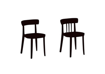 Krzesło, ikona krzesła, izolowane, meble