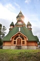 old wooden church in the village