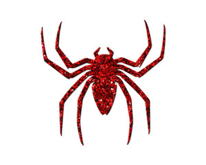 Spider Arachnid Red Glitter Icon Logo Symbol illustration