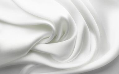 White satin silk, elegant fabric for backgrounds