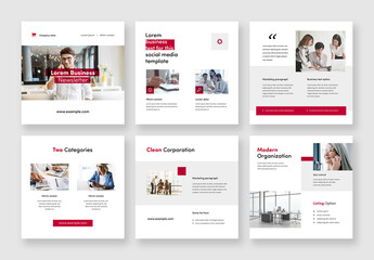 Corporate Square Layout Posts for Social Media