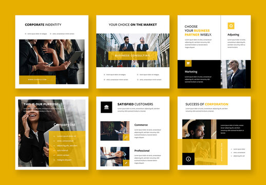 Black and Yellow Business Layouts for Social Media Posts