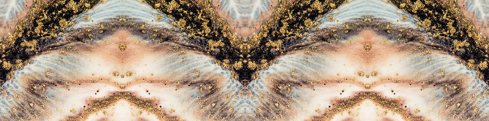 Natural Pattern. Luxury unique painting. Ornament. Marble texture. Trendy art with golden powder. Style incorporates the swirls of marble or the ripples of agate for a luxe effect.