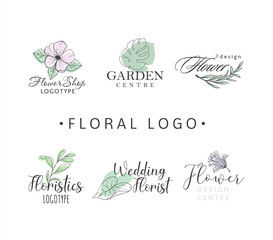 Flowers set of design elements