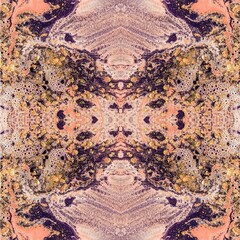 Beautiful coral ornament. Natural Pattern. Luxury unique painting. Ornament. Marble texture. Trendy art with golden powder. 