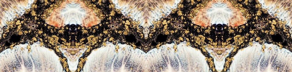 Beautiful coral ornament. Natural Pattern. Luxury unique painting. Ornament. Marble texture. Trendy art with golden powder. 