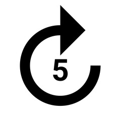 Forward 5 Icon, Forward 5 Symbol



