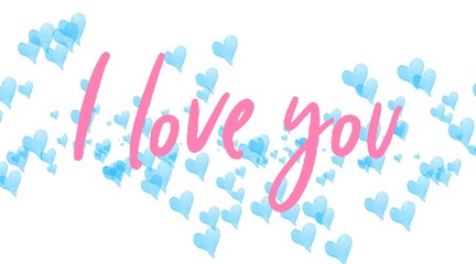 Valentine's day gift cart with i love you text. Love related items. Home decoration printable.