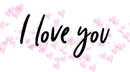 Valentine's day gift cart with i love you text. Love related items. Home decoration printable.