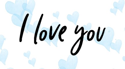 Valentine's day gift cart with i love you text. Love related items. Home decoration printable.