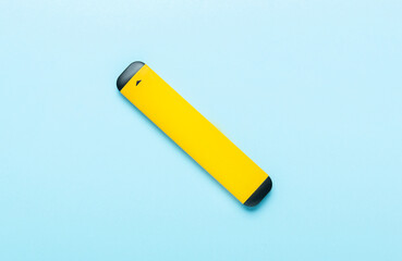 Electronic cigarettes on colored backgrounds