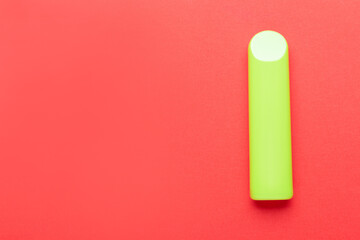 Electronic cigarettes on colored backgrounds