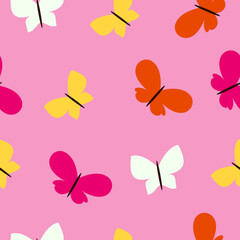 Pink butterflies pattern