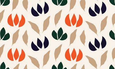 seamless repeating pattern with leaves. vector illustration