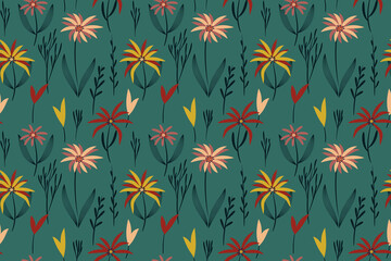 seamless floral pattern. vector illustration