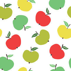 Simple vector pattern with apples.