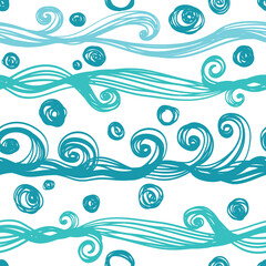 Fototapeta na wymiar Seamless pattern with abstract waves.