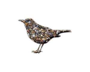 Fototapeta na wymiar bird Animal Stones Icon Logo Symbol illustration