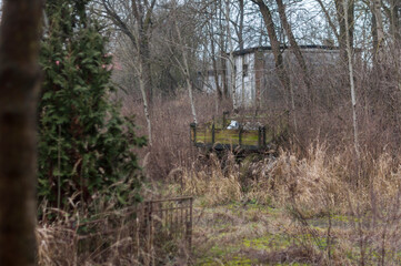 Abandoned haunted distillery next to an old palace in Poland 