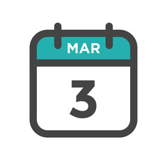 March 3 Calendar Day or Calender Date for Deadlines or Appointment