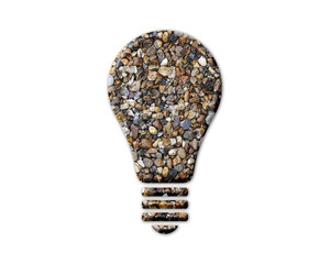 Bulb Light Idea Creativity Stones Icon Logo Symbol illustration
