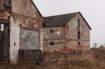 Abandoned haunted distillery next to an old palace in Poland 