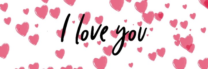 Valentine's day gift cart with i love you text. Love related items. Home decoration printable.