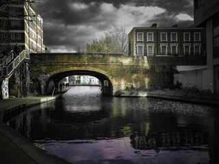 old bridge over the river
