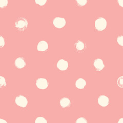 Simple polka dot background. The pattern is drawn with a dry brush.