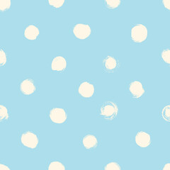Simple polka dot background. The pattern is drawn with a dry brush.