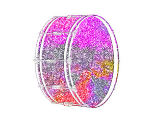 Drummer Musician Drum Pink Colorful Glitters Icon Logo Symbol illustration