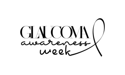 Glaucoma awareness week. Brush calligraphy style vector template design for banner, card, poster, background.